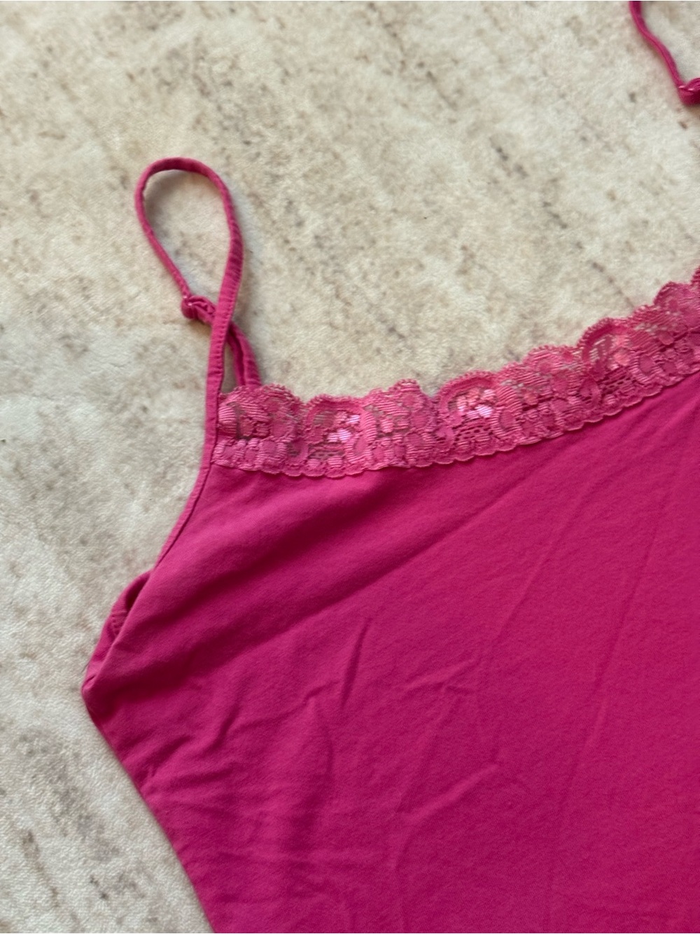 LOFT Lace-Trim Camisole in Fuchsia